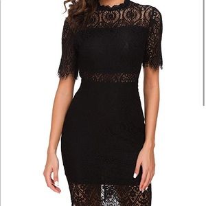 NWT black lace elegant cocktail dress